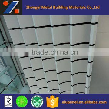 aluminum ceiling tile with curve surface
