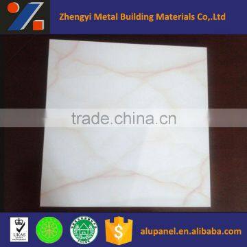 white stone grain aluminum veneer