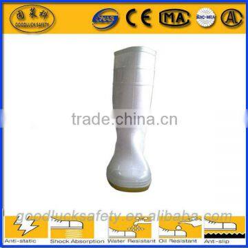 popular rain boots white color for chemical-industry