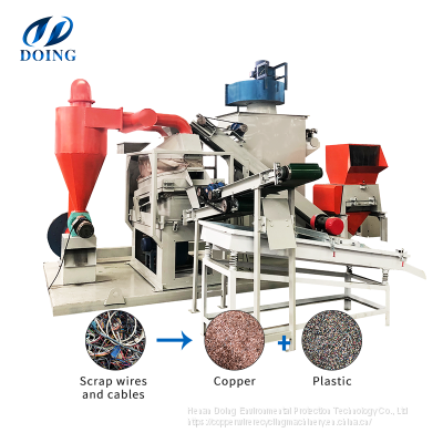 Copper cable wire granulator machine for recycling copper and plastic from waste cable wires