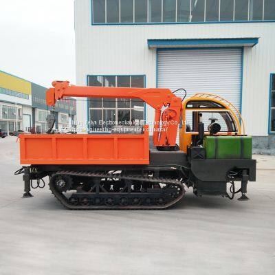 Garden small crawler truck mounted crane agricultural climbing mountain transport vehicle chain track type crawler transport dump truck