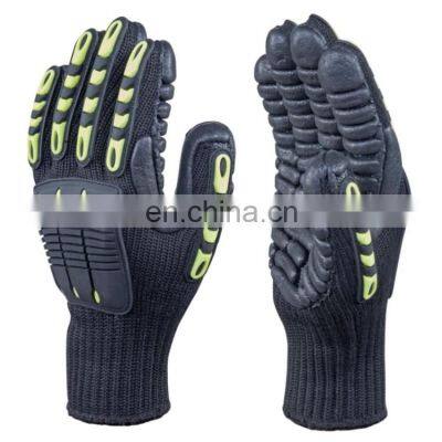 Anti Vibration Work Gloves Rubber Coated Cut And Impact Resistant TPR Working Gloves Shock Proof Impact Reducing Safety Gloves