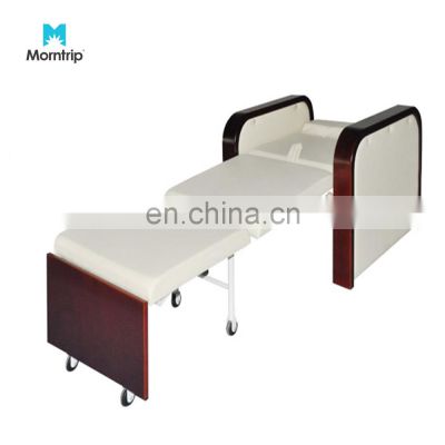 Best Sale Sleeping Patient Hospital Furniture Room Accompany Lying Bed With Wheels Sleeper Medical Luxurious Accompanier's Chair