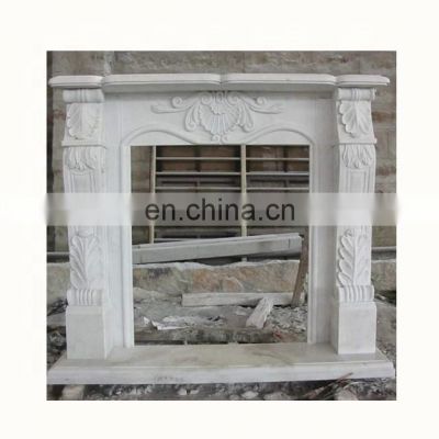 Best sale marble indoor fireplace mantels