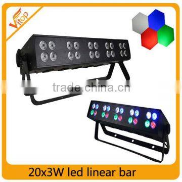 Wholesale prices Indoor LED wall washer light 20x3w rgbw linear bar light