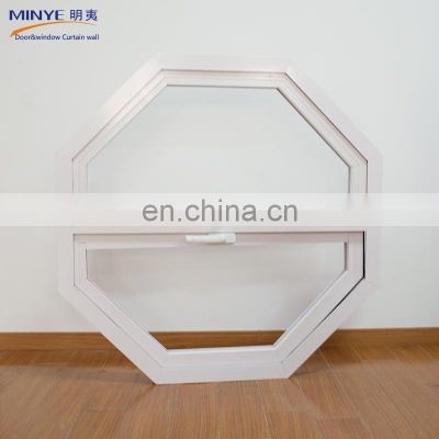 Hexagon aluminum glass casement window