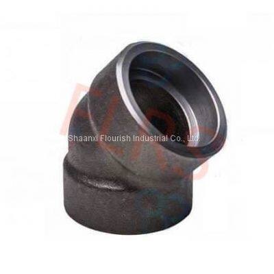 ASTM A105 Hot Dip Galvanised Forged Pipeline Fitting Socket Weld Elbow Carbon Steel