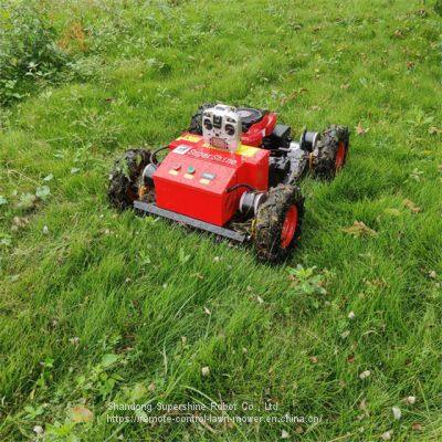 remote brush mower, China radio control mower price, rc lawn mower for sale