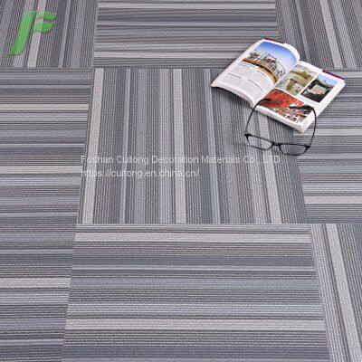 Guangdong Waterproof Wear-resistant Inn B&B Hotel Floor Glue Exhibition Hall Meeting Room Imitation Carpet Pattern PVC Stone Plastic Floor photo-3
