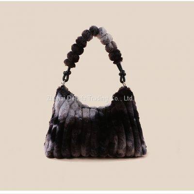 2022 Autumn and Winter Underarm Bag Women's Plush Bag photo-2