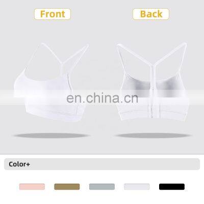 Factory Sale Nude Adjustable Sports Bra Fitness Gym Backless Women Crop Top