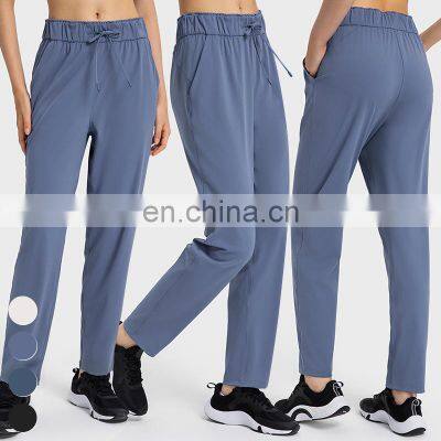 Loose Casual Sports Pockets Pants Running Joggers Custom High Waist Workout Jogger Quick Dry Yoga Joggers Pants For Women