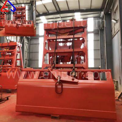 Single Rope Grapple Single Line Grab Electric Hydraulic Ship Grab Motor Hydraulic Marine Bulk Cargo Grab Bucket Dual Scoop Grab for Deck Crane