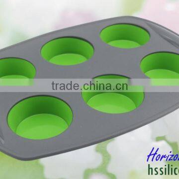 Two tone flexible big top cupcake silicone bakeware