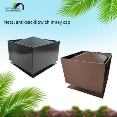 metal c series anti-backflow smoke caps, aluminum alloy ventilation caps, color-coated aluminum chimney caps for delivery