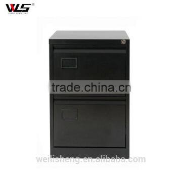 Luoyang fireproof black color 2 drawer steel file cabinet