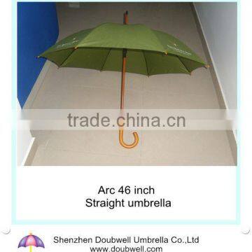 umbrella factory make the automatic wooden shaft and wooden handle rain umbrella