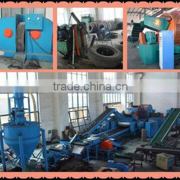 high quality Waste tyre recycling of tyre shredder machine