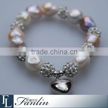 2015 fashion natural pearl bracelet jewelry