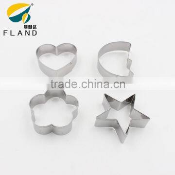 DIY baking stainless steel moon/star/flower/heart shaped cookie cutter mold/cookie mold