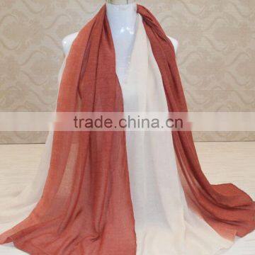 Wholesale Oversized Two-tone Viscose Muslim Arab Head Scarf Quality Choice