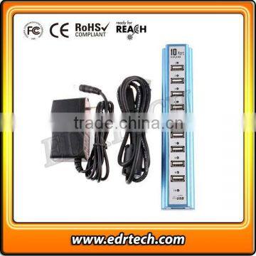 Multi-functional USB 2.0 high speed 10 ports hub