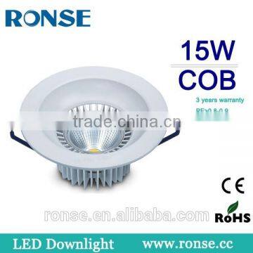 Ronse high brightness 15W led cob downlight hot selling good quality(RS-R401)