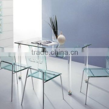 Elegant Acrylic Dining Table and Chairs Set