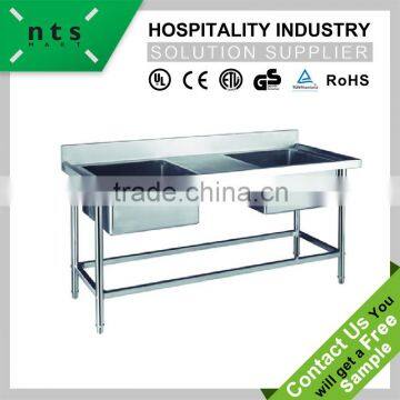 hotel restaurant kitchen European style commercial stainless steel sink