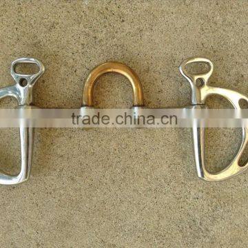 4.75 Kimberwick snaffle English bit w/copper correction port, stainless steel/ veterinary instruments and equipment