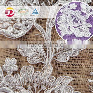 Wholesale Cheap Nylon Cotton Embriodered High Quality African Lace for Dress China Supplier photo-2