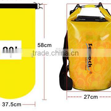 Wholesale 5L 10L 20L semi transparent tarpaulin pvc dry bag for swimsuit