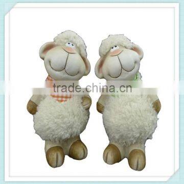 Happy sweet sheep clay animals sheep figurines