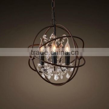 iron cystal classic industry vintage pendant light