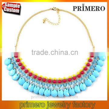 Latest Design Beads Jewelry Chain Tassel Bib Statement Chunky Necklace & Pendant Wholesale