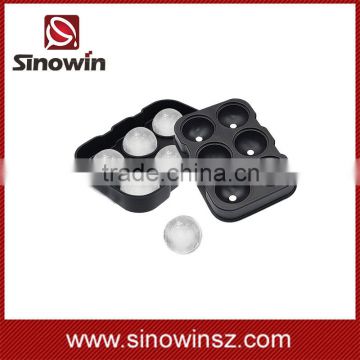 2016 Silicone Round Ball Ice Cube Tray Maker Mold Six Holes