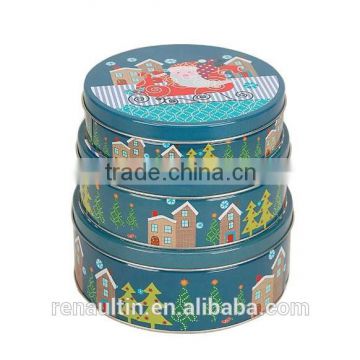 Round Cookie Tin Can/Cookie Tin Box/Tin Container For Cookie