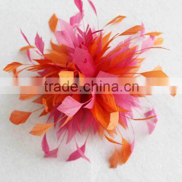 Feather millinery flower for decoration