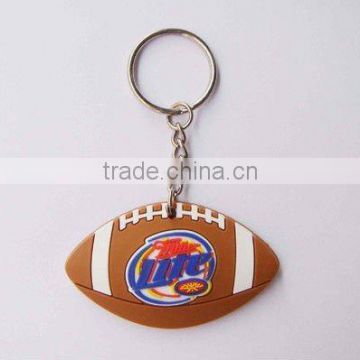 3D mini rugby rubber keychain