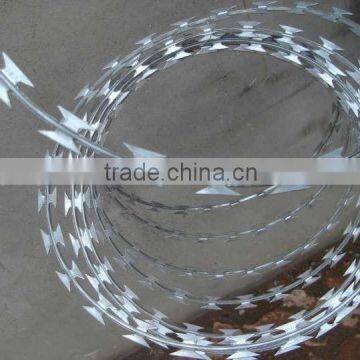 Razor barbed blade concertina wire military use high quality best price supply