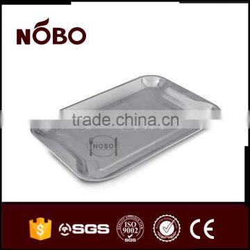 Stainless Steel Orchid Embossed Snacks Serving Tray photo-2