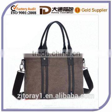 Men's Canvas Leather Briefcase bag Handbag