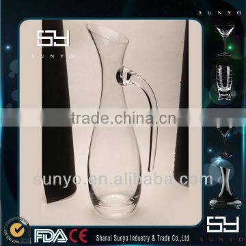 Mouth Blown High-end High Slanted Glass Decanter Bottle