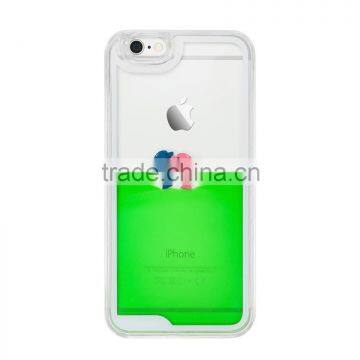 Swimming Floating Dolphin Fish Liquid Novelty Hard Phone Case For IPhone 6s 6 Plus photo-4