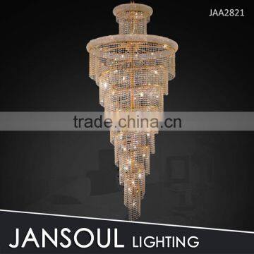 Golden modern long hanging dining room chandelier                        
                                                Quality Choice