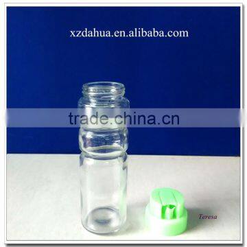 high quality clear glass spice packing bottle shaker