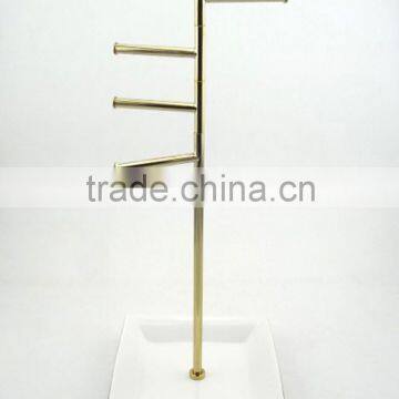 Jewelry Rotator Tree with Ceramic Tray Jewelry Tray with Necklace Stand gold color Jewelry holder