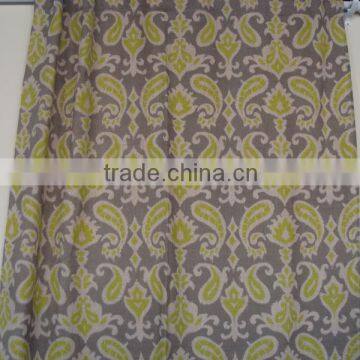 Green paisley printed cotton/linen decorative panel