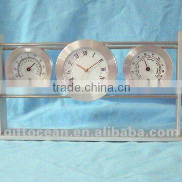 metal gift clock,weather station clock,thermometer & hygrometer