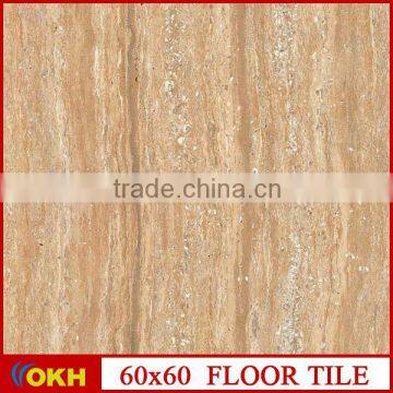 Brown tumbled travertine tile